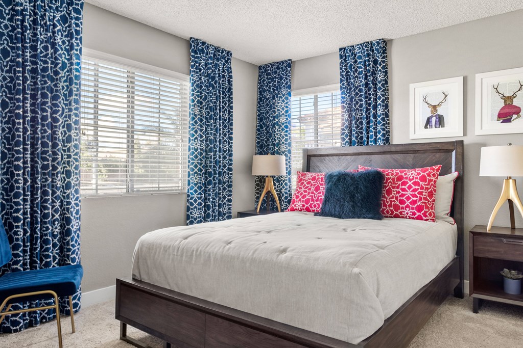 our apartments offer a bedroom with a king size bed